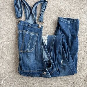 American Eagle Outfitters Classic Blue Denim Overalls XS